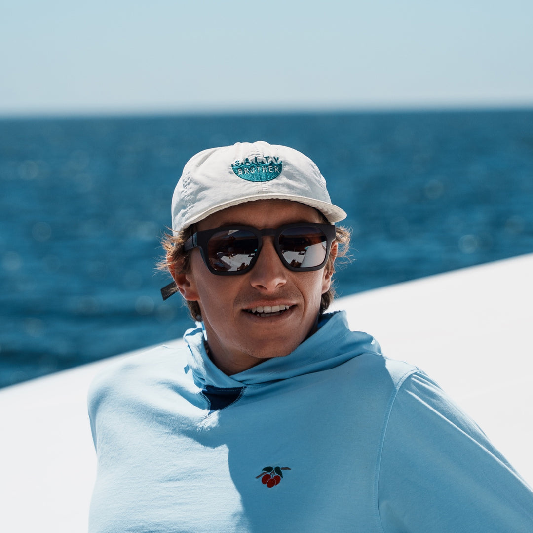 Alie in the Galapagos, wearing Davenport