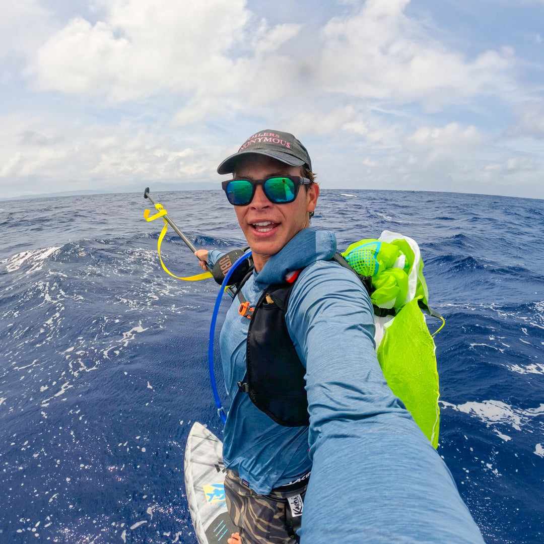 Downwind in open ocean, wearing basn5 Davenport