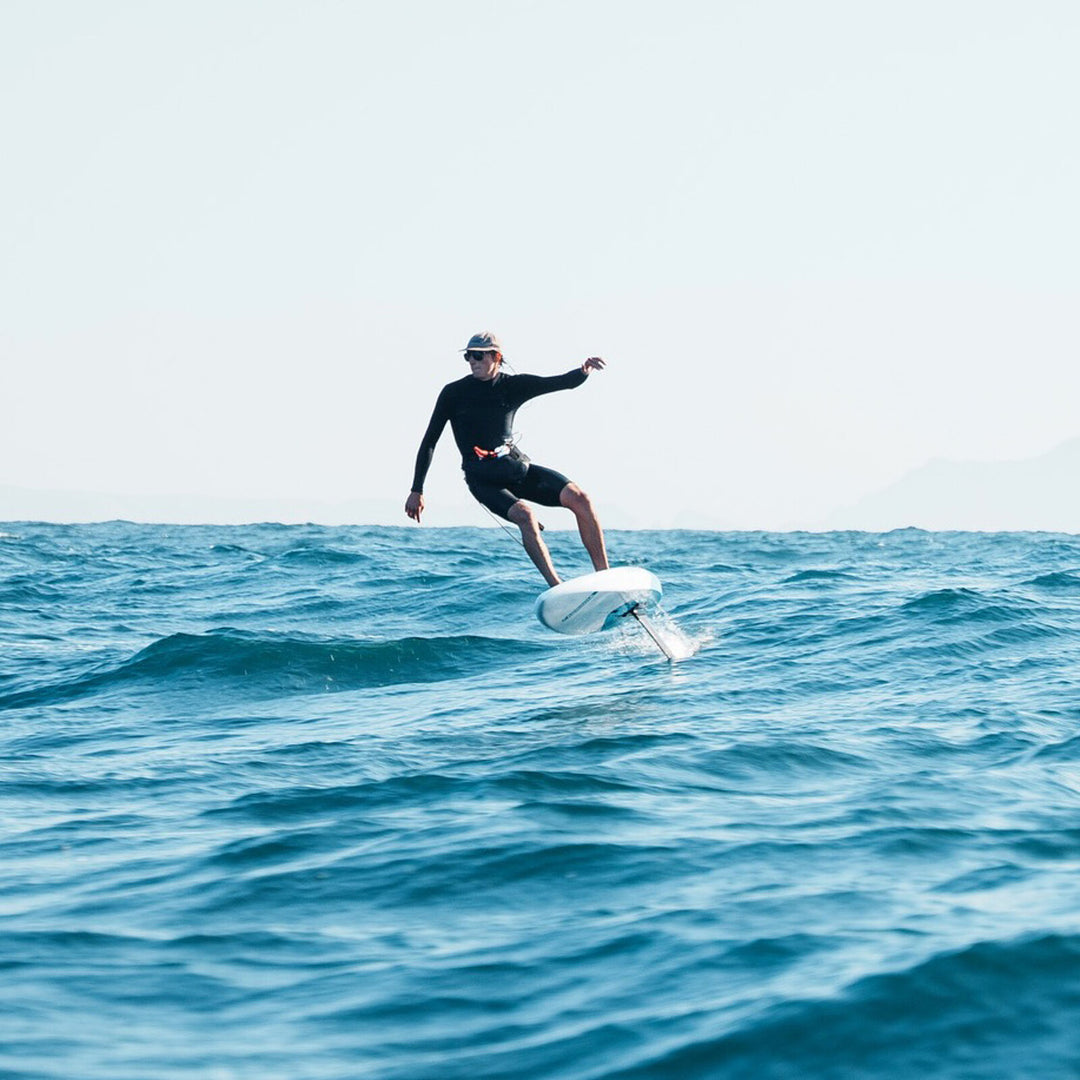 Jacob foiling, wearing Fort Point