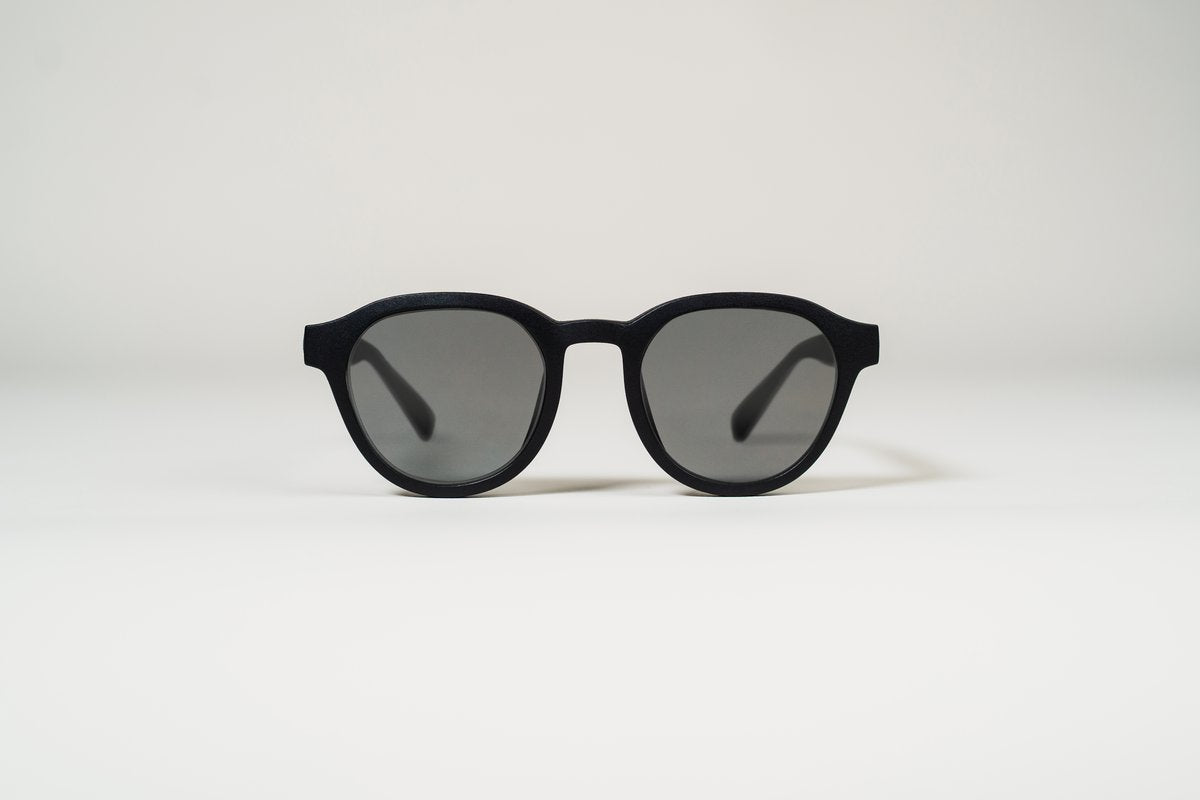 Highway 1 — round frame in black with gray 15 lens