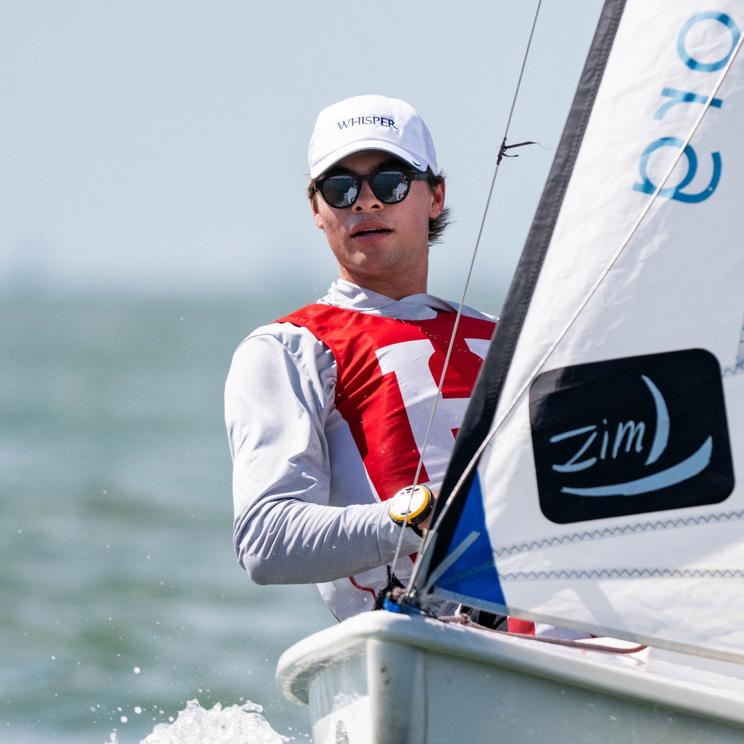 Mitchell sailing, wearing basn5 Highway 1
